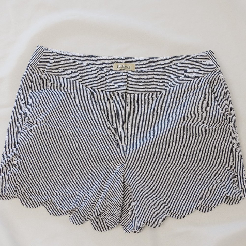 British Khaki Striped Shorts size 6